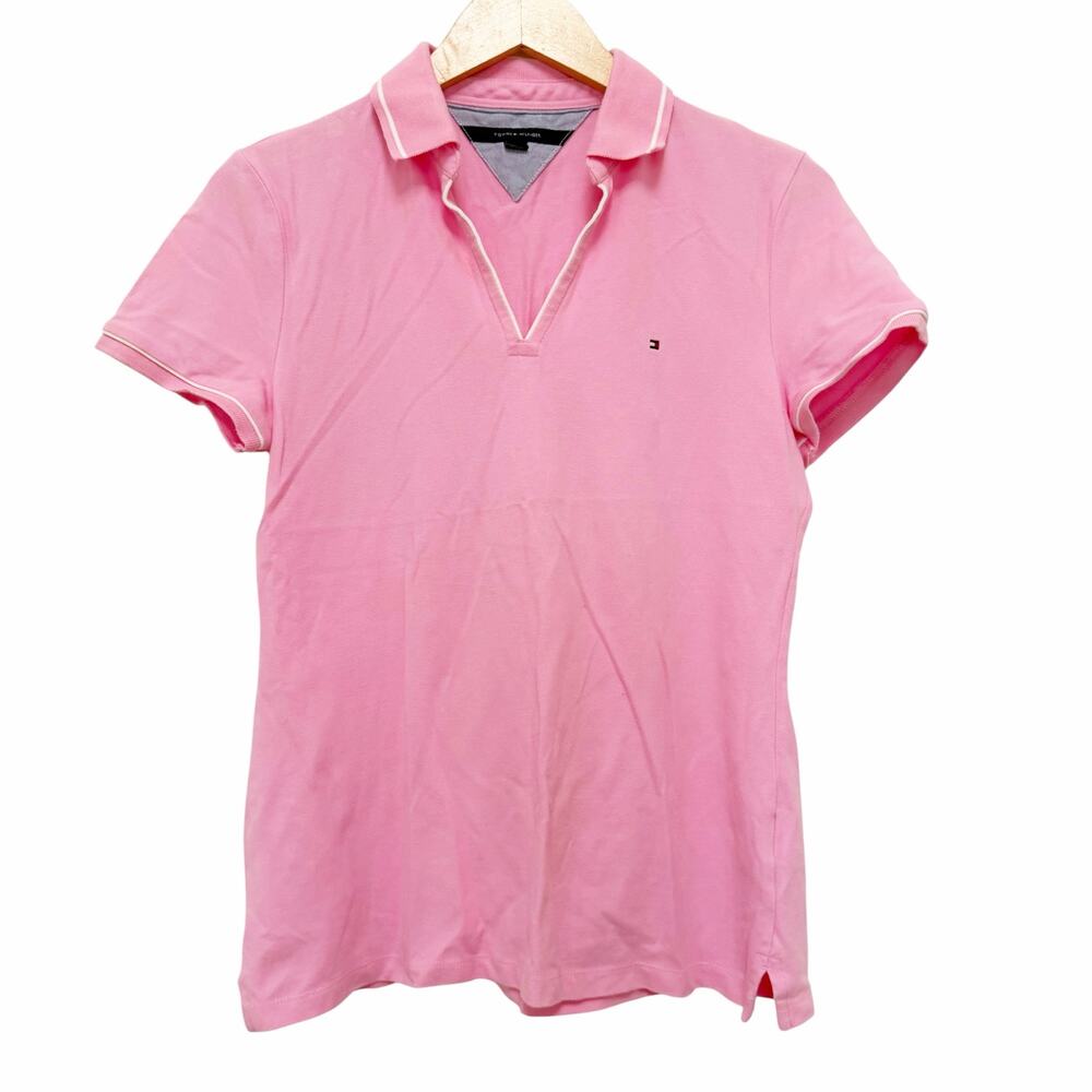 Tommy Hilfiger Pink Short Sleeve Polo Sz M